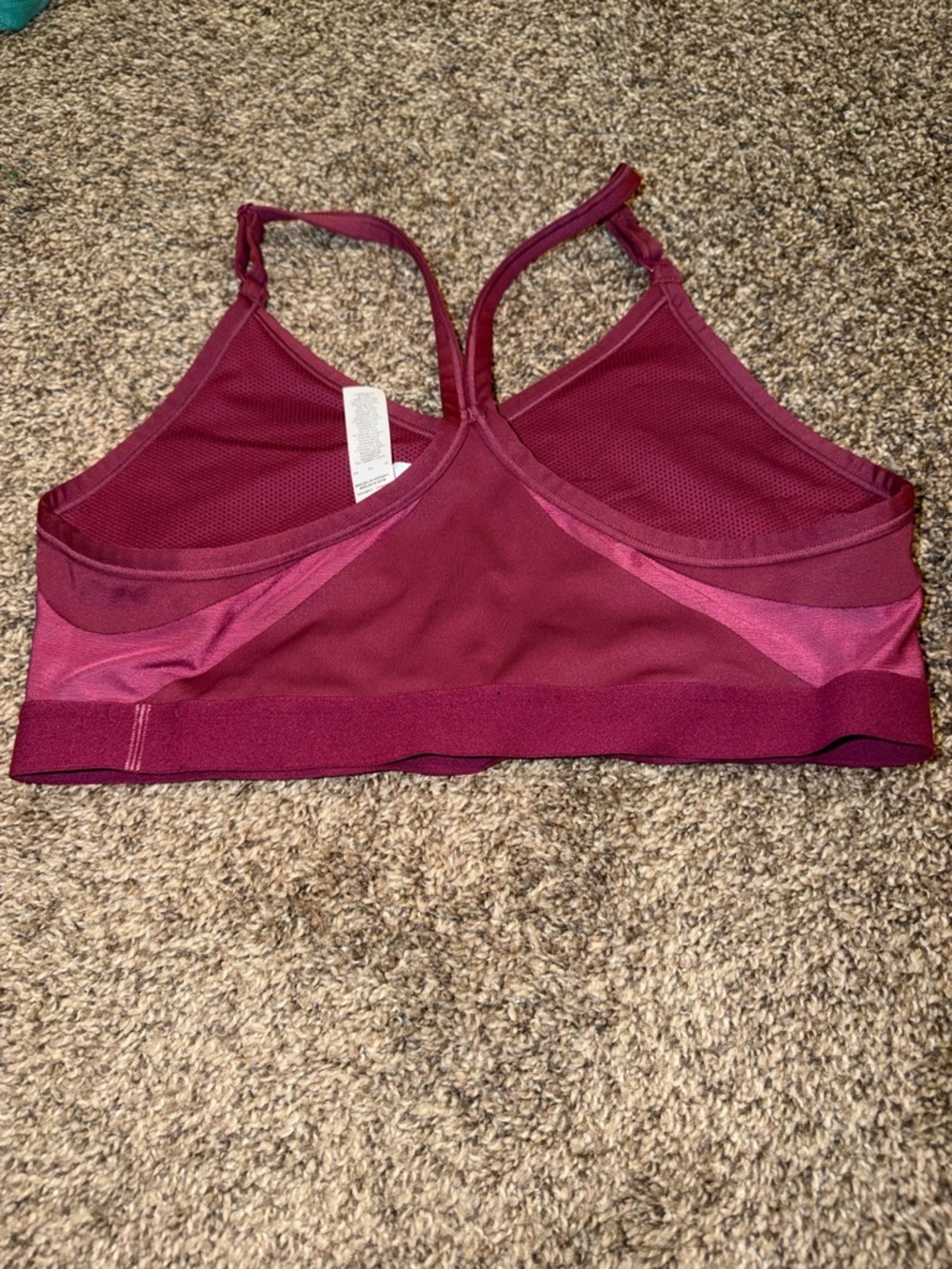 Nike Indy V-Neck Light Support Sports Bra Pink Red Maroon XL - Picture 5 of 6